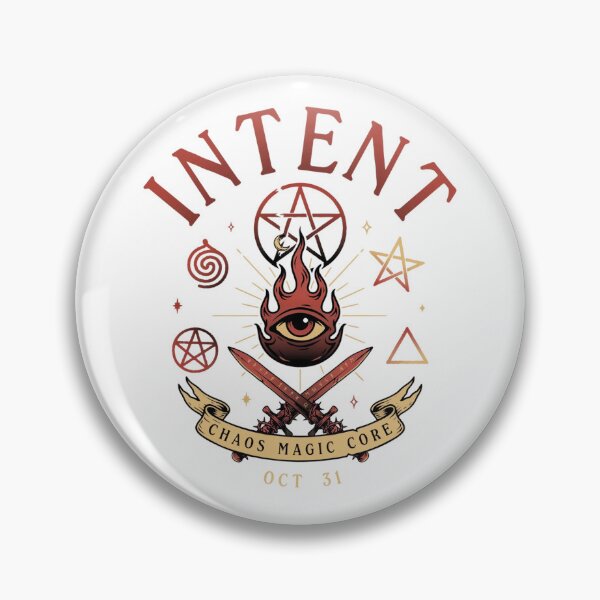 Item preview, Chaos Magic T-Shirt | Intent Is Real Occult Symbol Halloween Graphic Tee v5 designed and sold by DarylWelsh2024.