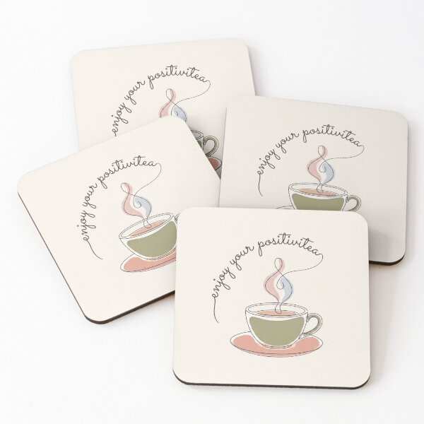 Item preview, Enjoy Your PositiviTEA Cute Tea Cup Positive Vibes designed and sold by Eathusiast.