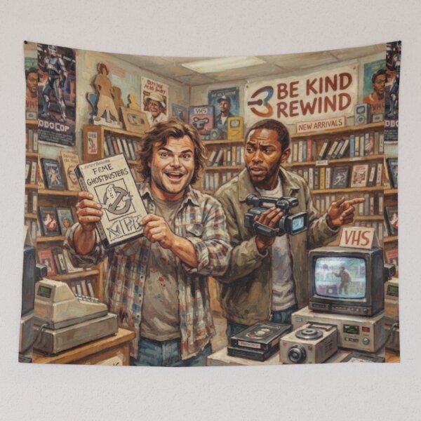 Item preview, Be Kind Rewind Fine Art Tribute designed and sold by Art's Diner.