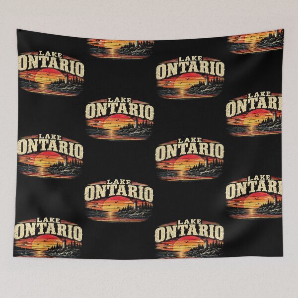 Item preview, Lake Ontario Vintage Sunset Landscape designed and sold by ostenlee.