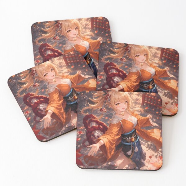 Item preview, Yoimiya Genshin Impact Autumn Maple Invitation designed and sold by SolenneAzur.