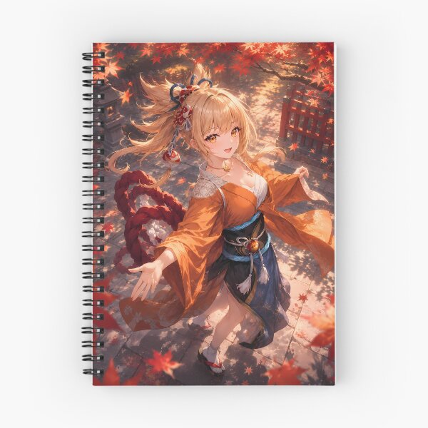 Item preview, Yoimiya Genshin Impact Autumn Maple Invitation designed and sold by SolenneAzur.