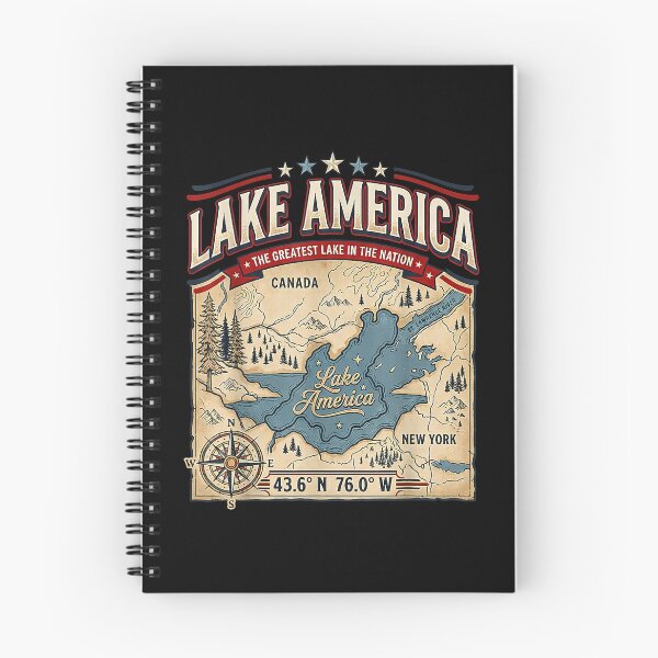 Item preview, Lake America The Greatest Lake In The Nation Vintage Map designed and sold by ostenlee.