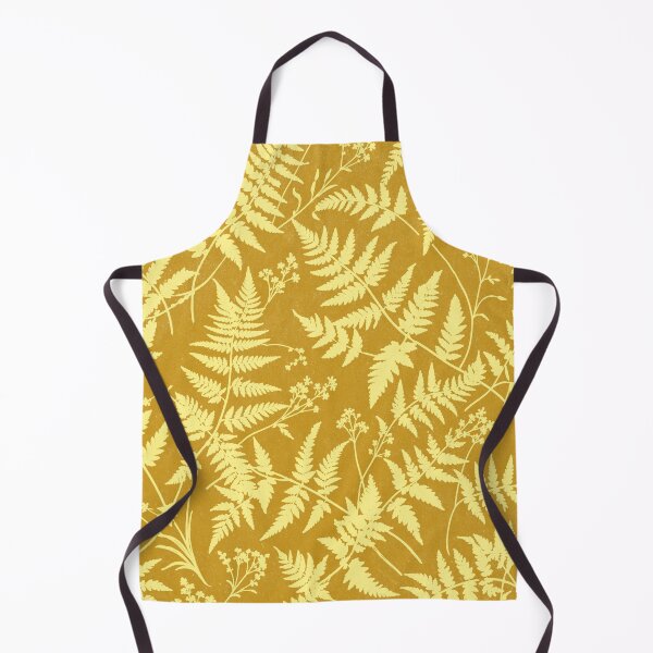Item preview, Mustard Yellow Fern Botanical Pattern designed and sold by trajeado14.
