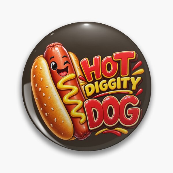 Item preview, Hot Diggity Dog – Cute Funny Hot Dog Design designed and sold by HO•Designs.