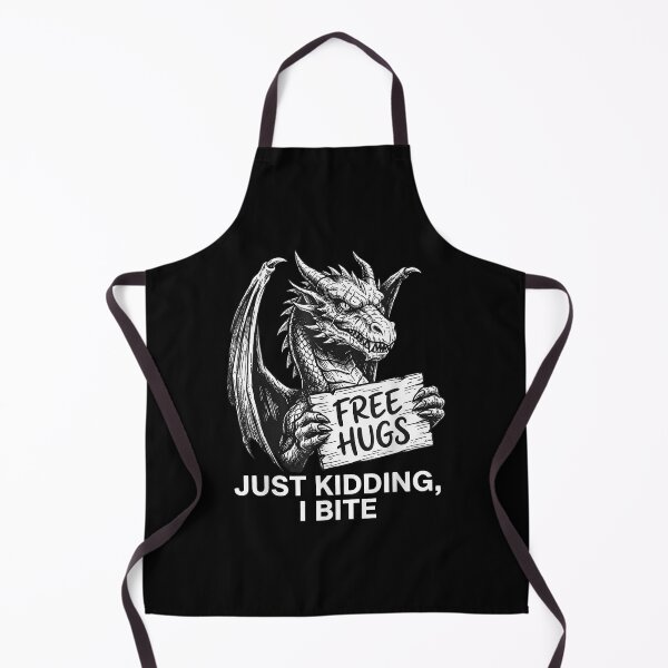 Item preview, Free Hugs Just Kidding I Bite Funny Dragon Art designed and sold by Mind-Drift.
