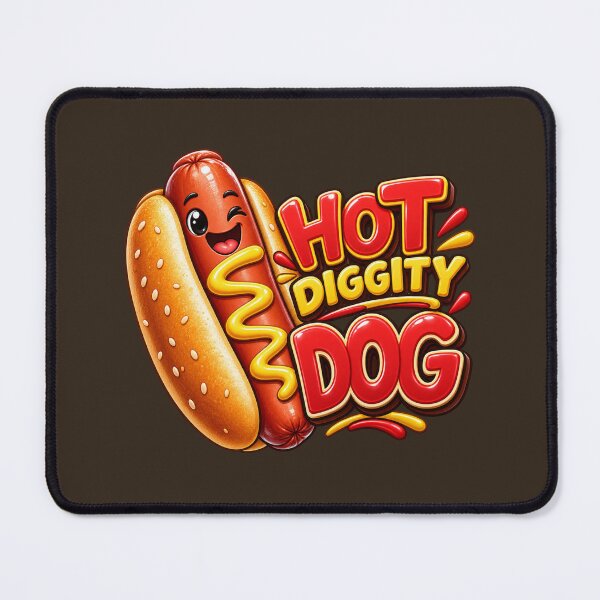 Item preview, Hot Diggity Dog – Cute Funny Hot Dog Design designed and sold by HO•Designs.