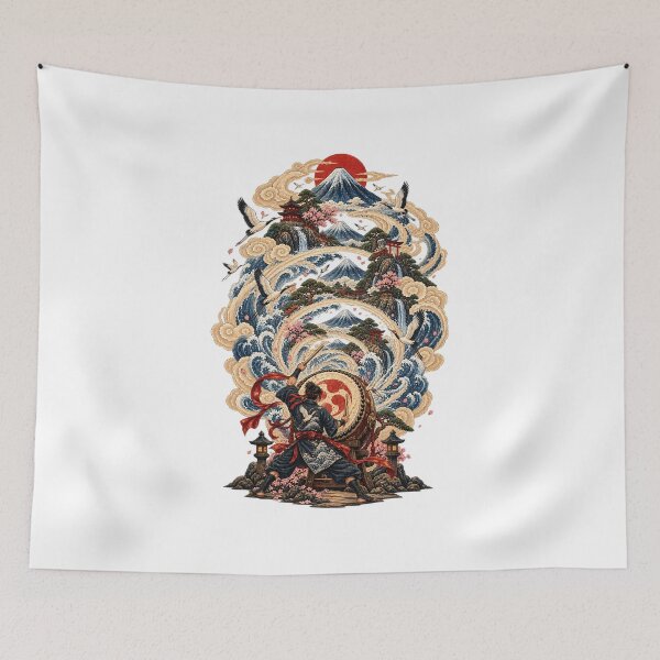 Item preview, The Mountain Maker – Japanese Ukiyo-e Fantasy Art designed and sold by Substance_life.