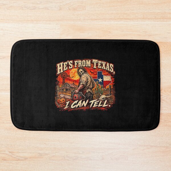 Item preview, He’s From Texas I Can Tell, Texas Chainsaw Horror Halloween designed and sold by Glow-Paw-Studio.