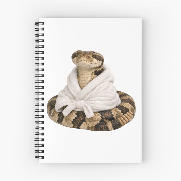 Item preview, Cozy Timber Rattlesnake in a Bathrobe designed and sold by Sillytoe.
