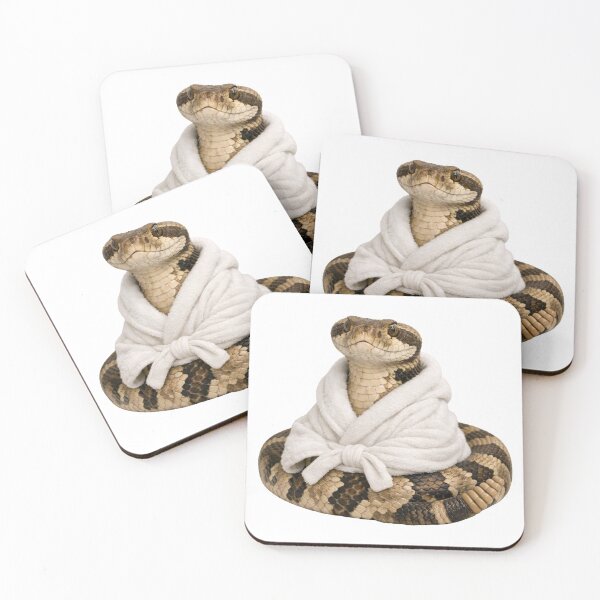 Item preview, Cozy Timber Rattlesnake in a Bathrobe designed and sold by Sillytoe.