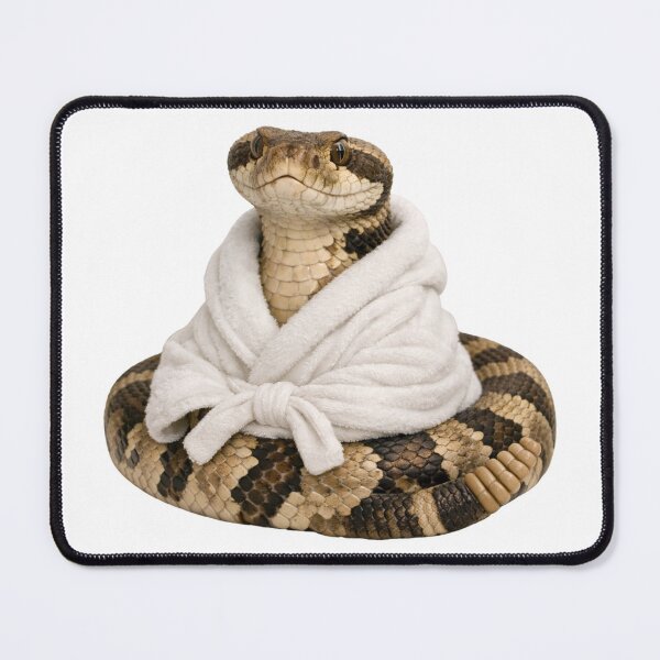 Item preview, Cozy Timber Rattlesnake in a Bathrobe designed and sold by Sillytoe.