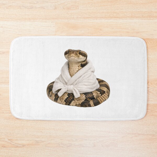 Item preview, Cozy Timber Rattlesnake in a Bathrobe designed and sold by Sillytoe.
