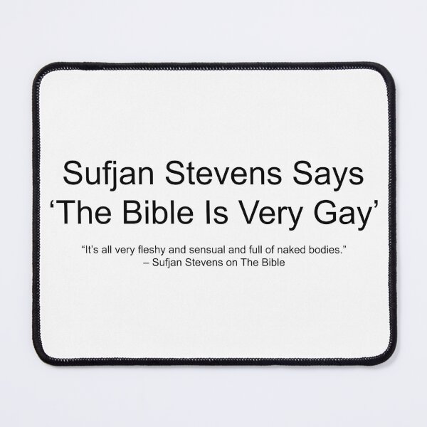 Item preview, Sufjan Stevens Gay Bible Quote designed and sold by EVGLST.