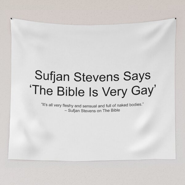 Item preview, Sufjan Stevens Gay Bible Quote designed and sold by EVGLST.