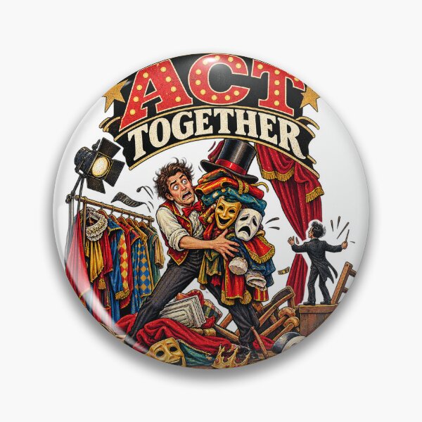 Item preview, Get Your Act Together Vintage Theater Comedy Retro Graphic Tee Design designed and sold by Nubian Style.