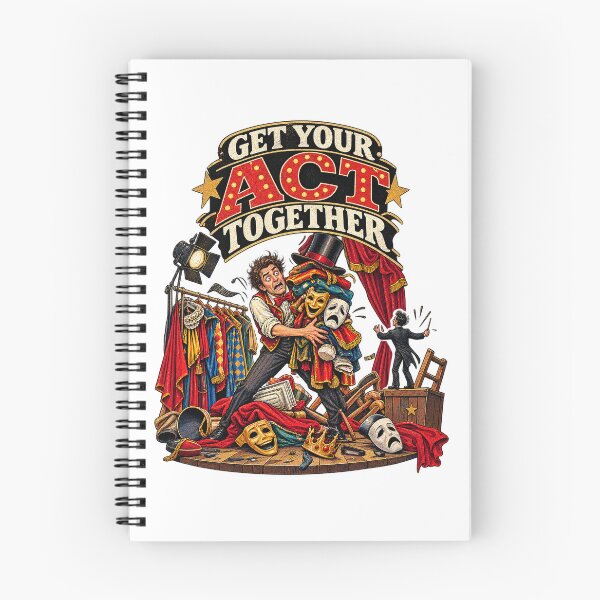 Item preview, Get Your Act Together Vintage Theater Comedy Retro Graphic Tee Design designed and sold by Nubian Style.