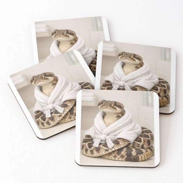 Item preview, Western Diamondback Rattlesnake Wearing a Bathrobe designed and sold by Sillytoe.