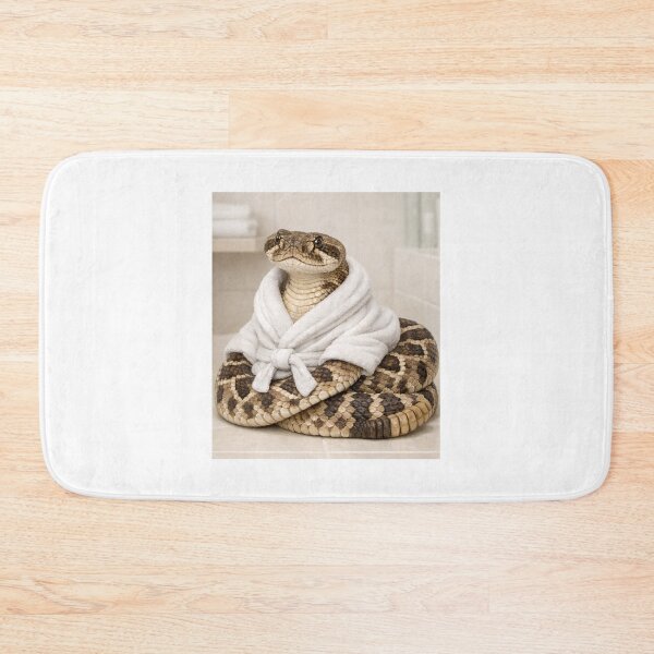 Item preview, Western Diamondback Rattlesnake Wearing a Bathrobe designed and sold by Sillytoe.