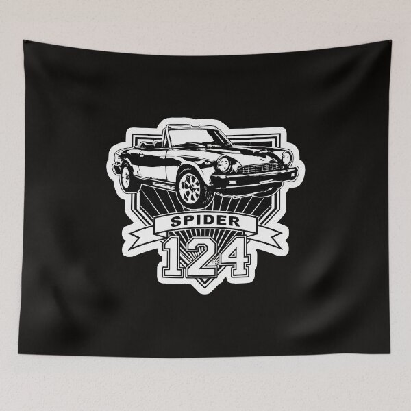 Item preview, Vintage Spider 124 Convertible Car Emblem Retro Art designed and sold by CoconutBoys.