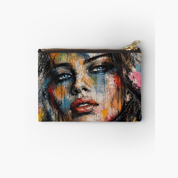 Item preview, Abstract Colorful Woman Portrait | Vibrant Expressionist Face Art | Modern Paint Splatter designed and sold by Vibrant Magical Shop.