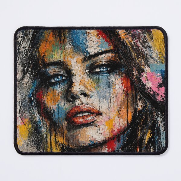 Item preview, Abstract Colorful Woman Portrait | Vibrant Expressionist Face Art | Modern Paint Splatter designed and sold by Vibrant Magical Shop.