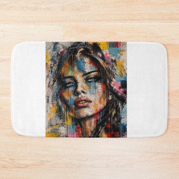 Item preview, Abstract Colorful Woman Portrait | Vibrant Expressionist Face Art | Modern Paint Splatter designed and sold by Vibrant Magical Shop.