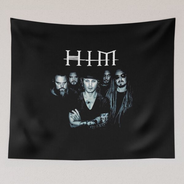 Item preview, HIM Band Gothic Rose Pentagram designed and sold by Achraf-Termane.