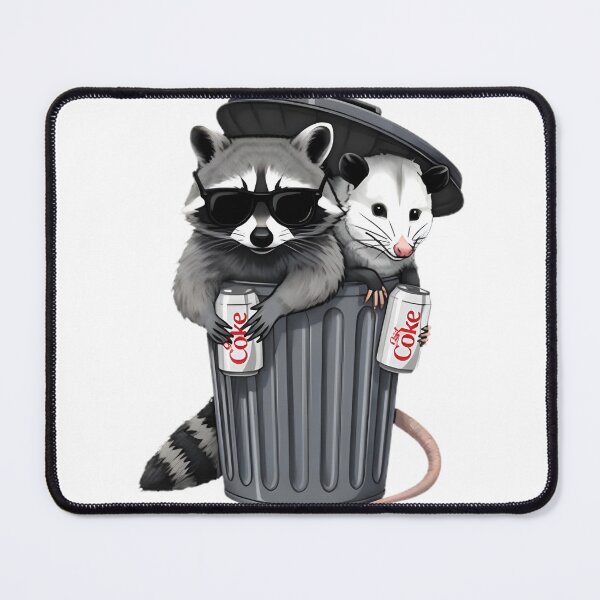 Item preview, Trash Panda And Opossum Best Friends Enjoying A Soda Snack Night Out | Limited Edition designed and sold by Panagoon.