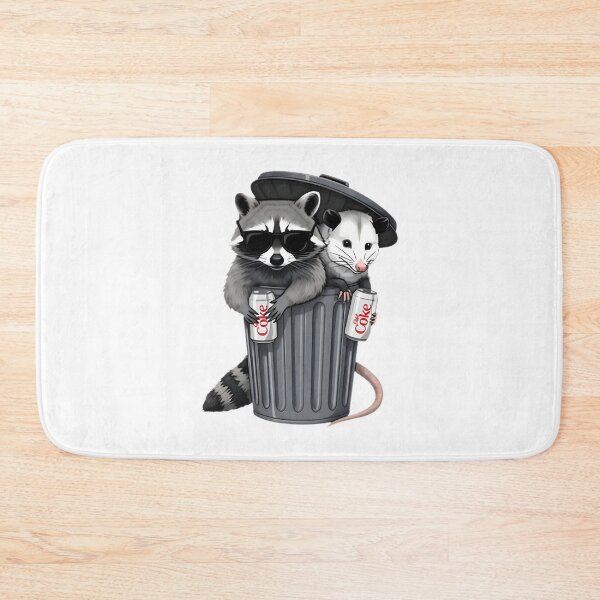 Item preview, Trash Panda And Opossum Best Friends Enjoying A Soda Snack Night Out | Limited Edition designed and sold by Panagoon.