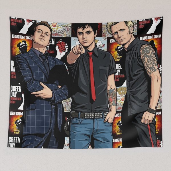 Item preview, Green Day Punk Rock Trio Retro 90s Vintage Bootleg Style designed and sold by Thogan0416.