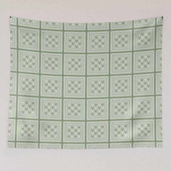 Item preview, Hidden Mickey Quilt in Light Green designed and sold by PrissDodrill-86.