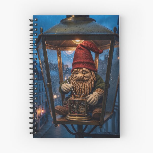 Item preview, Gnome Repairing a Street Lantern designed and sold by JUTElCONIC.