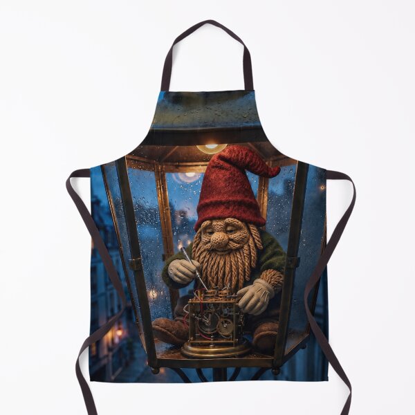 Item preview, Gnome Repairing a Street Lantern designed and sold by JUTElCONIC.