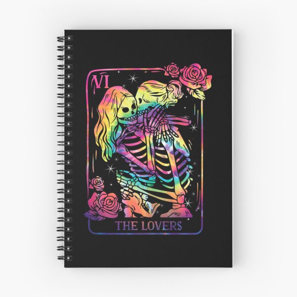 Item preview, the lovers tarot goth tie dye kissing lesbian skeletons designed and sold by EdgarOmar46.
