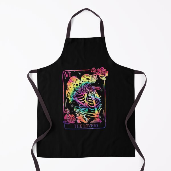 Item preview, the lovers tarot goth tie dye kissing lesbian skeletons designed and sold by EdgarOmar46.