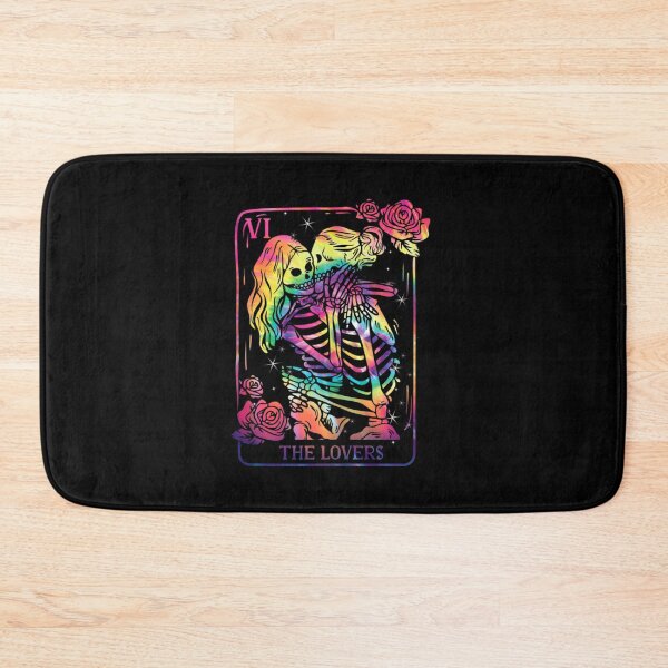 Item preview, the lovers tarot goth tie dye kissing lesbian skeletons designed and sold by EdgarOmar46.