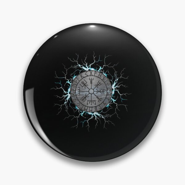 Item preview, Vegvisir Norse Rune Lightning Compass Design designed and sold by ebberslos.