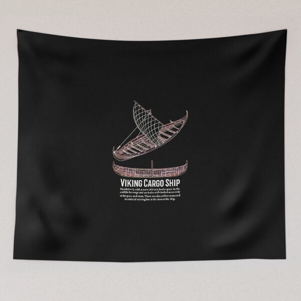 Item preview, Viking Cargo Ship Technical Drawing Skuldelev 3 Blueprint designed and sold by johnnymih.