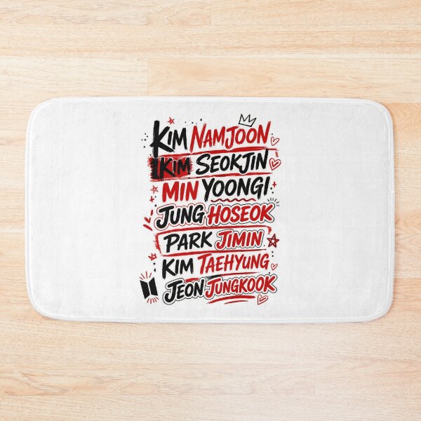 Item preview, Kpop Group Member Names Fan  designed and sold by julyagordner.