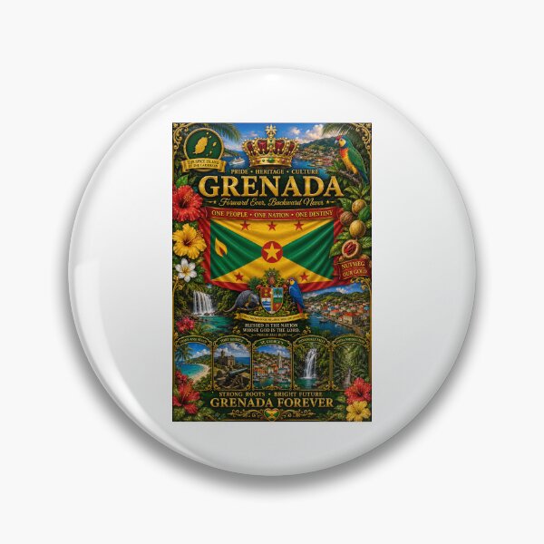 Item preview,    Grenada Pride – Spice Island Caribbean Heritage  designed and sold by     Crowned Canvas Studio ⭐ .