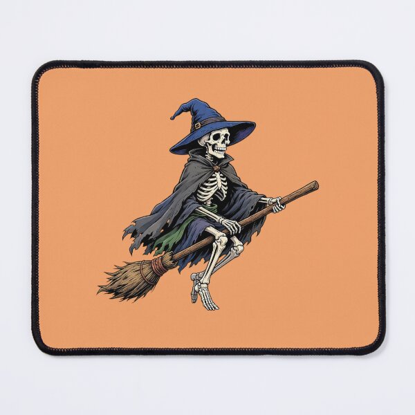 Item preview, Funny Skeleton Witch Flying on a Broom designed and sold by SweetLilith.
