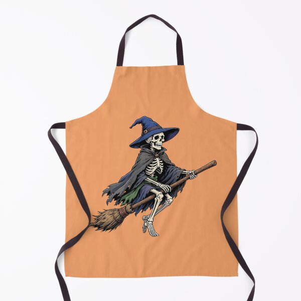 Item preview, Funny Skeleton Witch Flying on a Broom designed and sold by SweetLilith.