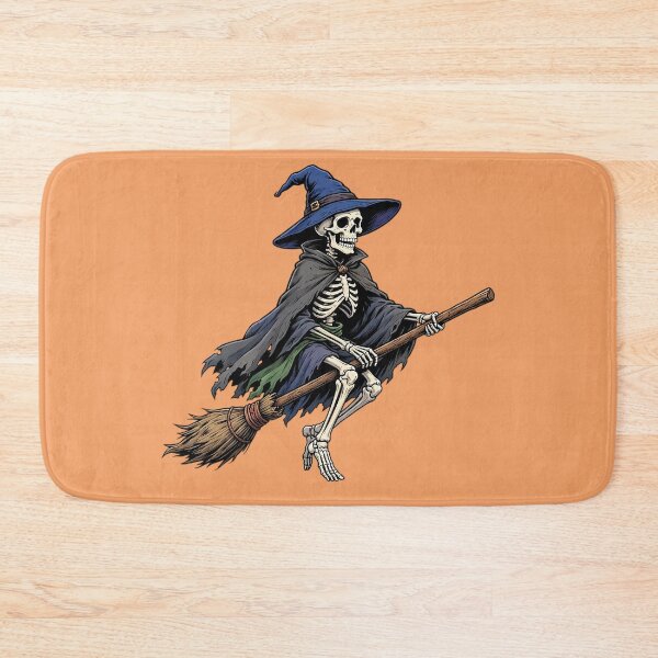 Item preview, Funny Skeleton Witch Flying on a Broom designed and sold by SweetLilith.