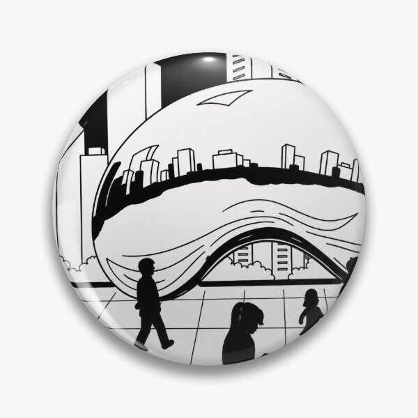 Item preview, Chicago Bean Black and White designed and sold by adinecalli.
