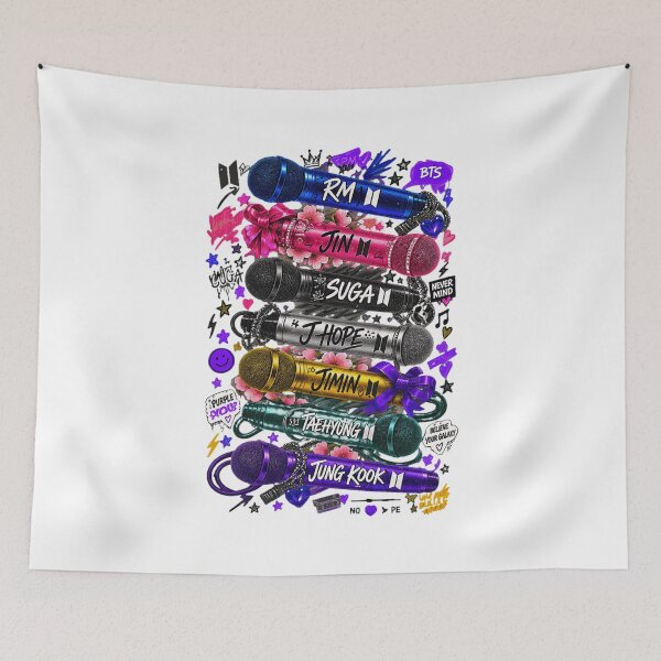 Item preview, K-Pop Music Fan Mic Stack Art designed and sold by julyagordner.