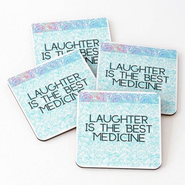 Item preview, Laughter is the Best Medicine- Positive Quote Floral Design designed and sold by Khadique.