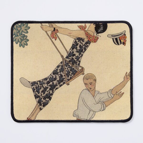 Item preview, Vintage Fashion Wall Art, Art Deco Woman on Swing Print, George Barbier Illustration designed and sold by RickE.