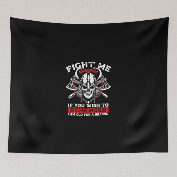 Item preview, Viking Skull Fight Me Remember Old Warrior Axes designed and sold by ebberslos.