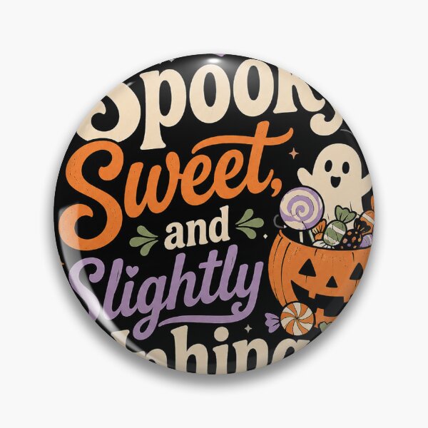 Item preview, Spooky, Sweet & Slightly Unhinged – Cute Funny Halloween Art designed and sold by Stinky Lincy's Apparel Company.
